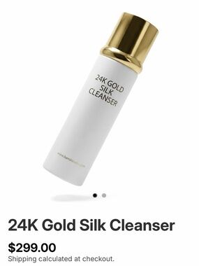 24K Gold Silk Cleanser — White & Gold Luxury Facial Cleanser